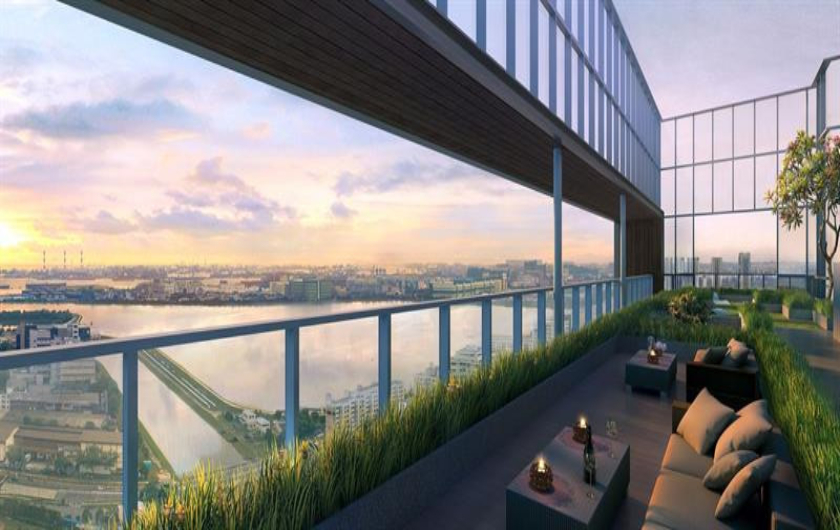 City View Offered at Twin Vew Condos Roofdeck Area