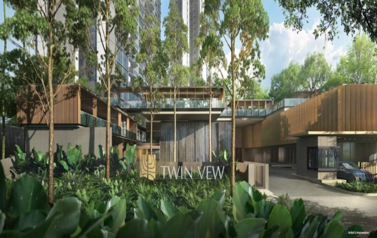 Twin Vew Condo Entrance with Botanic Inspiration